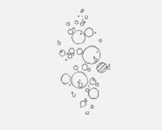 Dessin de multiples gouttes d'eau s'évaporant dans l'air.